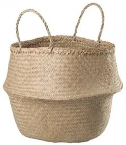 Cesto Em Junco Kahs Ø35 X 32 Cm & Natural - Sklum