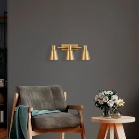 Aplique de Parede Funnel – Dourado – 60 x 21 x 21 cm