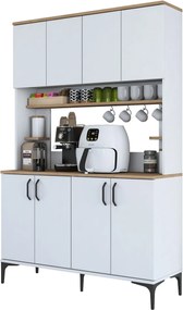 Armário Alto de Cozinha "Stella" - 120 x 184,2 x 40 cm - Nogueira e Br