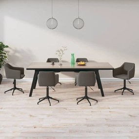 vidaXL Cadeiras de jantar giratórias 6 pcs veludo cinzento-escuro