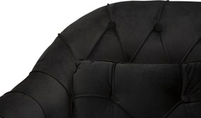 SOFÁ BUDAPEST DE 2 LUGARES COM ALMOFADAS CM 130X83X91 PRETO