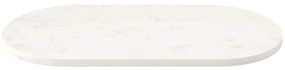 Tampo de mesa oval 110x55x2,5 cm pinho maciço branco