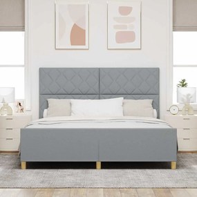 Estrutura de Cama vidaXL em Cinza Claro, 180x200 cm, Tecido