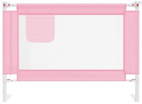 Barra de segurança p/ cama infantil tecido 90x25 cm rosa