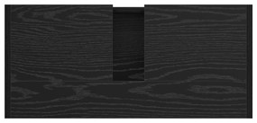 Armário de Pia Carvalho Preto 63x29x55 cm Madeira Engenheirada