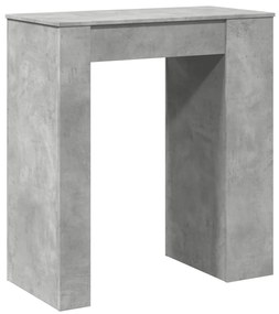 Mesa de bar c/ prateleiras derivados de madeira cinza cimento