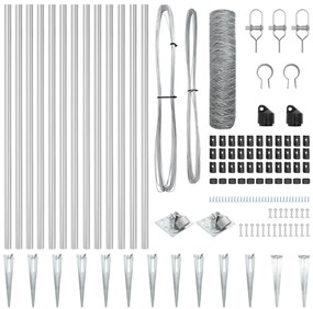 Conjunto de Cercas Conjunto de 2 Metal galvanizado Aço galvanizado