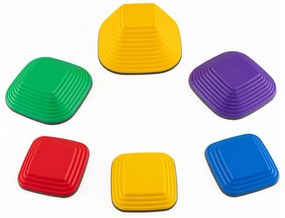 11 peças de blocos de equilíbrio para crianças com aro antiderrapante completo - multicolorido