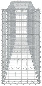 Cestos gabião arqueados 2 pcs 400x30x60/80 cm ferro galvanizado