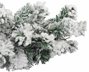 Grinalda de Natal com neve 20 m PVC verde