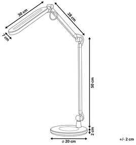 Candeeiro de mesa LED em metal preto 80 cm GRUS Beliani