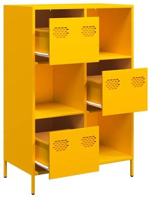 Móvel alto 68x39x103,5 cm aço amarelo mostarda