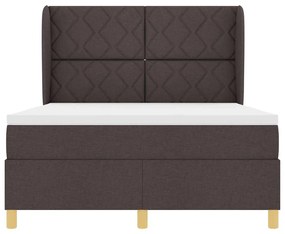 Cama Box com Colchão vidaXL Castanho 140x190 cm Tecido