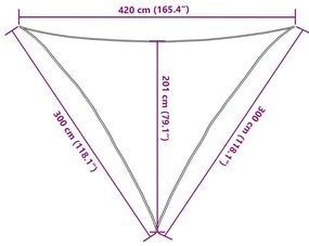 Para-sol estilo vela 160 g/m² 3x3x4,2 m PEAD verde-claro