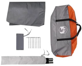 Lona de campismo 430x380x210 cm impermeável laranja