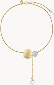 Colar artesanal banhado a ouro com pedras preciosas Rundo