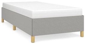 vidaXL Estrutura de cama sem colchão 90x200 cm tecido cinzento-claro