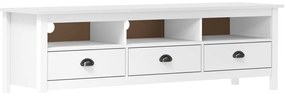 Móvel de TV Hill 158x40x47 cm pinho maciço branco