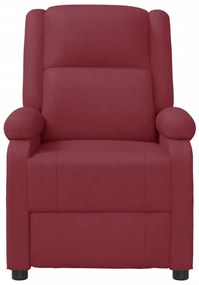 Cadeira de massagens couro artificial vermelho tinto