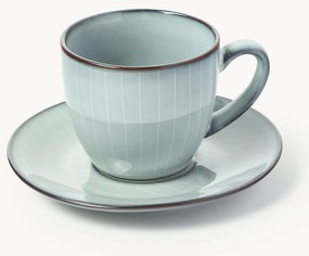 Chávena de café artesanal com pires Nordic Sea