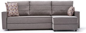 Sofá-cama de Canto Ece – Creme – 242 x 88 x 90 cm