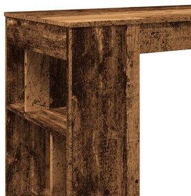 Mesa de bar com prateleiras derivados de madeira madeira velha