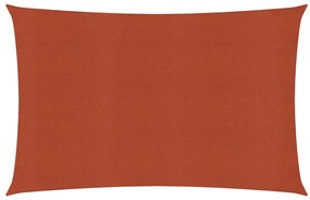 Para-sol estilo vela 160 g/m² 6x8 m PEAD terracota