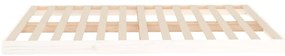 Estrutura de cama 140x190 cm madeira de pinho maciça branco