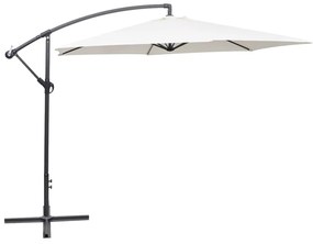 vidaXL Guarda-sol de jardim cantilever 3 m branco areia