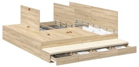 Estrado de Cama Carvalho Sonoma 200x200 cm