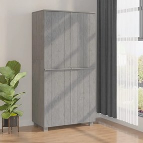 vidaXL Roupeiro HAMAR 89x50x180 cm pinho maciço cinza-claro