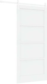 Porta Deslizante vidaXL com Conjunto de Ferragens Branca 93x202 cm Mad