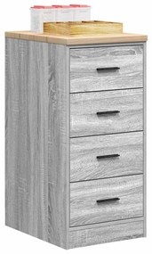 vidaXL Armário de arrumação de garagem cinzento sonoma 40x51x85 cm