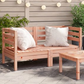 vidaXL Sofás de canto para jardim 2 pcs madeira de douglas maciça