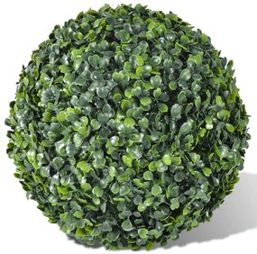 Bola de buxo topiária folhas artificiais 35 cm 2 pcs