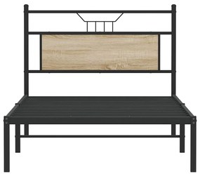 Estrutura de cama sem colchão 107x203 cm carvalho sonoma