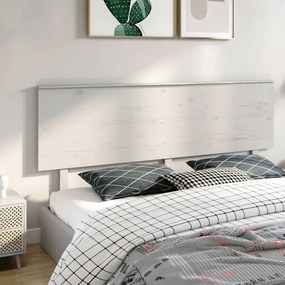 Cabeceira de cama 204x6x82,5 cm pinho maciço branco