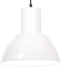 Candeeiro suspenso redondo 25 W 28,5 cm E27 branco