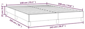 Estrutura de cama 140x190 cm veludo rosa