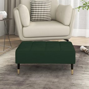 vidaXL Apoio de pés 78x56x32 cm veludo verde-escuro