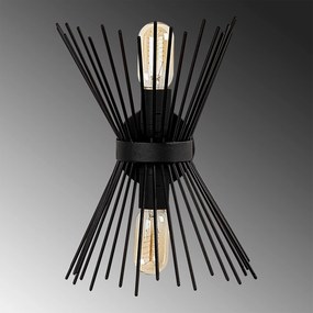 Aplique de Parede Kirpi – Preto – 23 x 16 cm