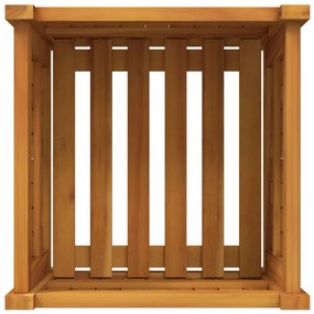 Vaso/floreira de jardim com forro 42x42x40 cm acácia maciça