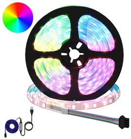 vidaXL Fita LED 4 pcs Preto e Transparente 510 x 0,8 x 0,3 cm