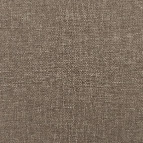Cama com molas/colchão 100x200 cm tecido cinza-acastanhado