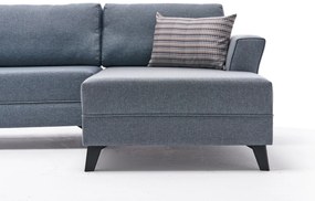 Sofá-Cama de Canto Eris – Azul – 300 x 78 x 202 cm