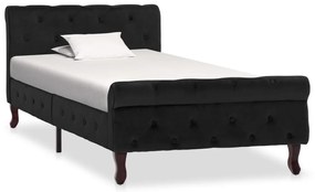 Estrutura de cama 90x200 cm veludo preto