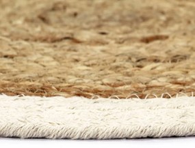 Individuais de mesa 4 pcs juta e algodão 38 cm redondo natural