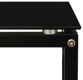 Mesa de apoio 40x40x60 cm vidro temperado preto