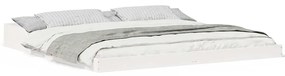 Estrutura da Cama Branco 180 x 220 cm Madeira de pinho maciça