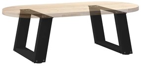 Pés para mesa de centro em formato de U, 2 peças, preto, 50x(30-31) cm